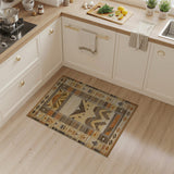 Brown and Tan Geometric Southwestern Geometric Brown Tan Area Rug