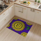 Cheerful Smiling Sunflowers Area Rug