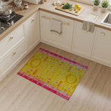 ODIKA Vibrant Yellow Heritage Tribal Area Rug