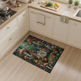 Whimsical Woodland Mice Tea Party Area Rug