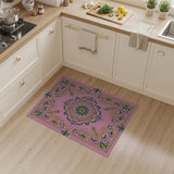 Pink Traditional Persian Floral Medallion Rug