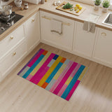 Vibrant Multi-Color Stripe Geometric Area Rug