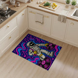 Psychedelic Astronaut DJ Turntable Area Rug