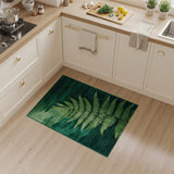 Lush Fern Geometric Green Area Rug