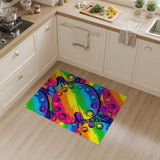 Vibrant Paint Palette Splash Area Rug
