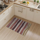Wavy Layered Pink Red Abstract Area Rug