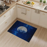 Moon Stars Night Sky Area Rug