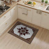 Ornate Gold Border Persian Medallion Rug