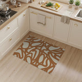 ODIKA Modern Abstract Wavy Washable Area Rug, Low Pile Non-Slip Floor Carpet