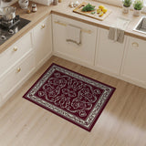 Ornate Maroon Persian Motif Area Rug