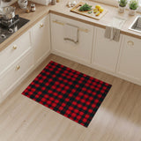 Red Plaid Classic Red Black Buffalo Plaid Area Rug