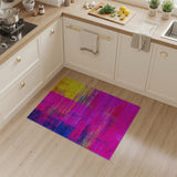 Geometric Modern Vibrant Pink Blue Geometric Abstract Area Rug