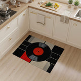 Modern Geometric Vinyl Record Area Rug