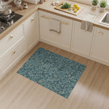 Abstract Area Blue Teal Abstract Swirl Area Rug
