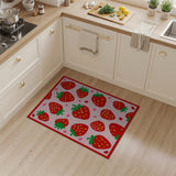 Playful Pixel Strawberry Area Rug