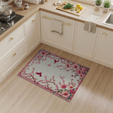 Pink Cherry Blossom Branches and Birds Rug