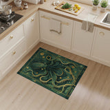 Emerald Octopus Abstract Area Rug