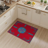 Multi-color and Patterns Ornate Red Persian Medallion Rug