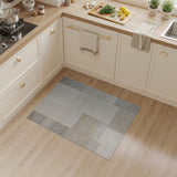 ODIKA Modern Geometric Washable Area Rug, Non-Slip Low Pile Neutral Rug for Living Room