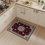 Ornate Red Mandala Persian Traditional Persian Area Rug