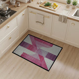 Geometric Modern Pink Purple Abstract Area Rug