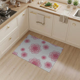Scattered Blush Pink Roses Area Rug