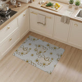 Golden Swirl Burst Abstract Area Rug