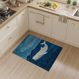 Kids Cartoon Whimsical Whale Ocean Kids Area Rug
