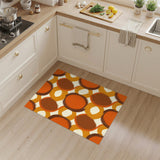 Bold Orange Circle Overlap Area Rug
