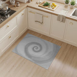 Grey Spiral Abstract Area Rug