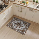 Traditional Persian Ornate Brown Floral Persian Area Rug