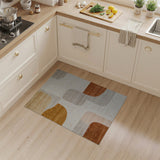 Abstract Organic Shapes Beige Beige and Neutral Area Rug