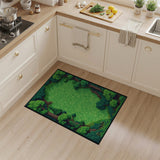 Lush Green Forest Glade Area Rug