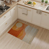 Orange Sunset Layers Geometric Area Rug