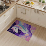 Magical Unicorn Starry Night Kids Area Rug