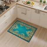 Teal Peacock Feather Heritage Rug