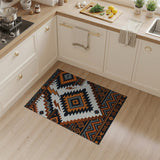 Southwestern Bold Orange Southwestern Geometric Area Rug