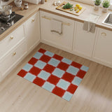 Vibrant Red Geometric Motif Area Rug