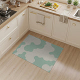 Mint Green Organic Blobs Abstract Area Rug