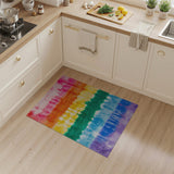 Rainbow Tie-Dye Shag Area Rug