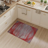 Bold Red Circle Abstract Area Rug
