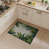 Green Lush Green Jungle Foliage Area Rug