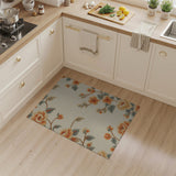 Vintage Peony Floral Cream Area Rug