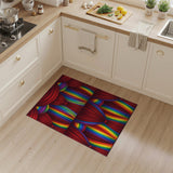 Rainbow Curtain Striped Area Rug