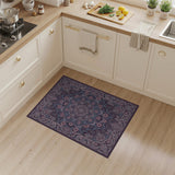 Medallion Purple Floral Medallion Area Rug