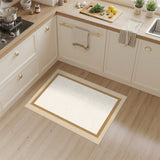 Beige Bordered Geometric Area Rug