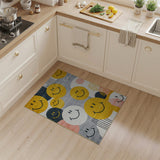 Playful Smiley Face Area Rug in Yellow Multi-Color