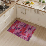 Pink Beach Party Distorted Text Area Rug