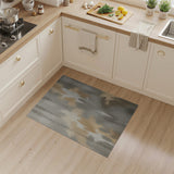 Abstract Grey Beige Splatter Area Rug