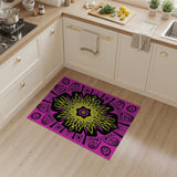 Vibrant Pink Mandala Sunburst Area Rug